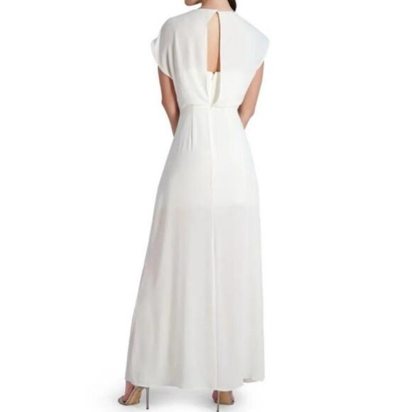 BCBG MaxAzria Women's Ruffle Cascade Maxi Dress Ivory Size 2 NWT Evening Gown - Picture 2 of 12